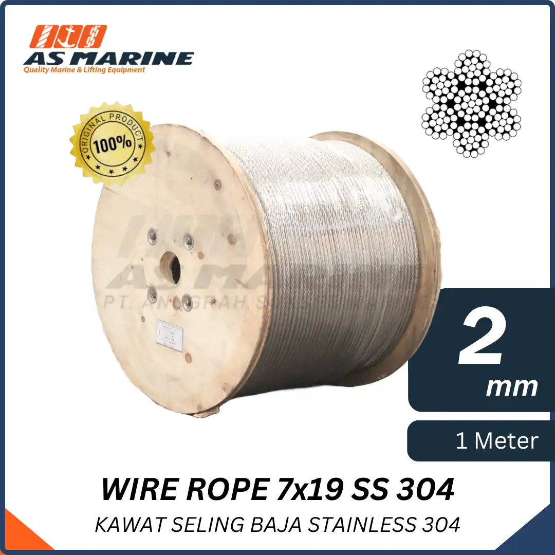 Wire Rope 7x19 Stainless Steel 304 2 mm